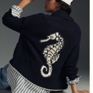 Maeve Seahorse Cardigan Sweater